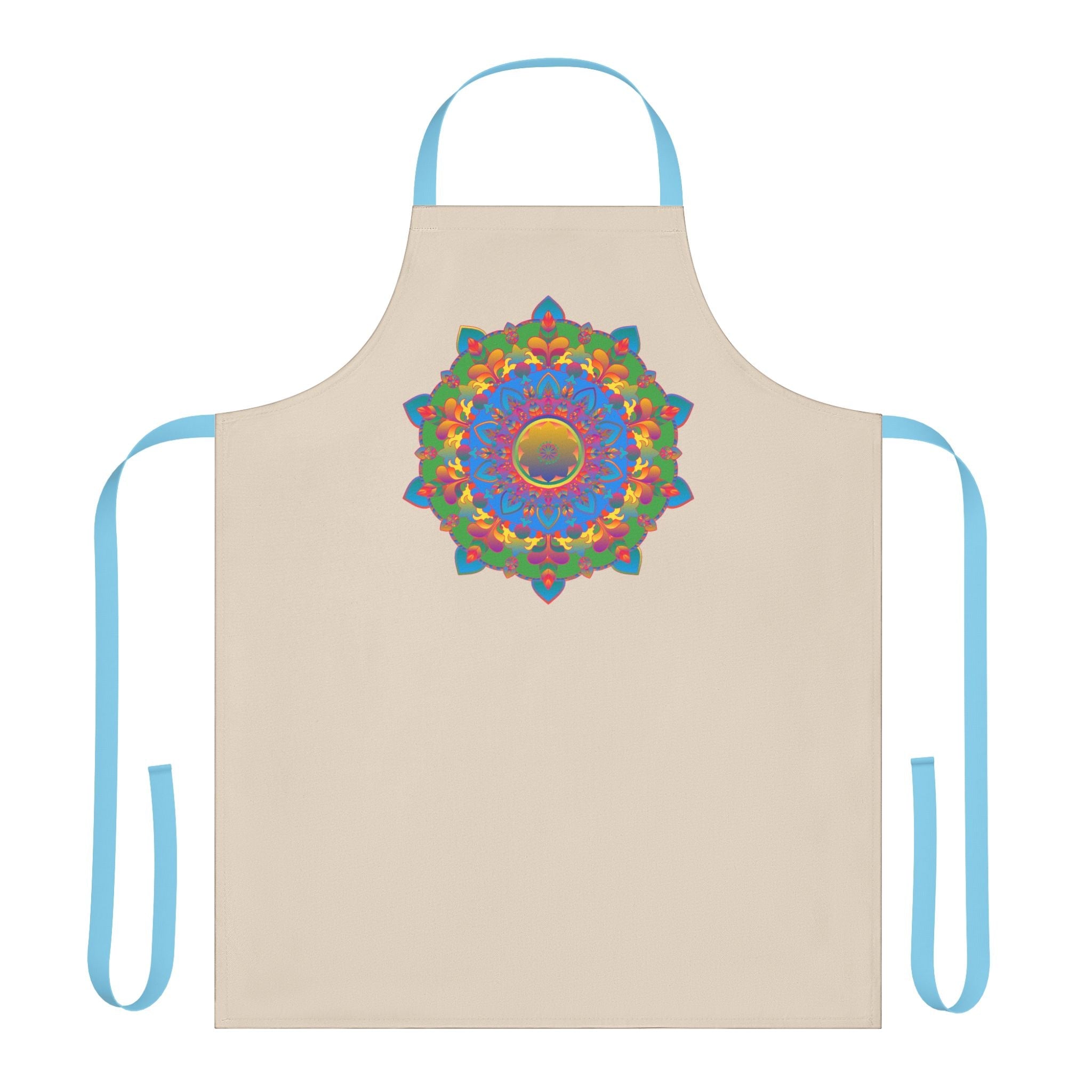 Mandala Art Apron - Colorful Floral Design All Over Prints - Blululi