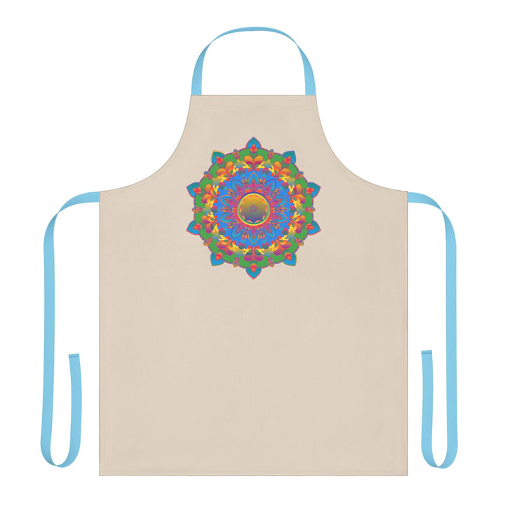 Mandala Art Apron - Colorful Floral Design All Over Prints - Blululi