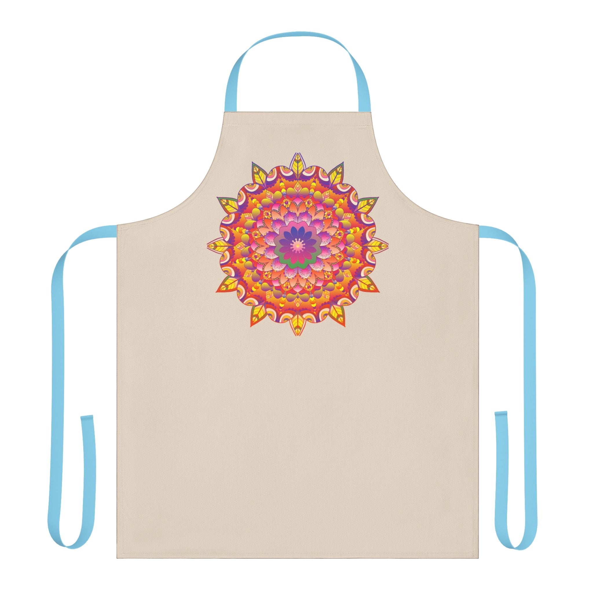 Mandala Art Apron - Colorful Floral Design All Over Prints - Blululi