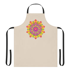 Mandala Art Apron - Colorful Floral Design All Over Prints - Blululi