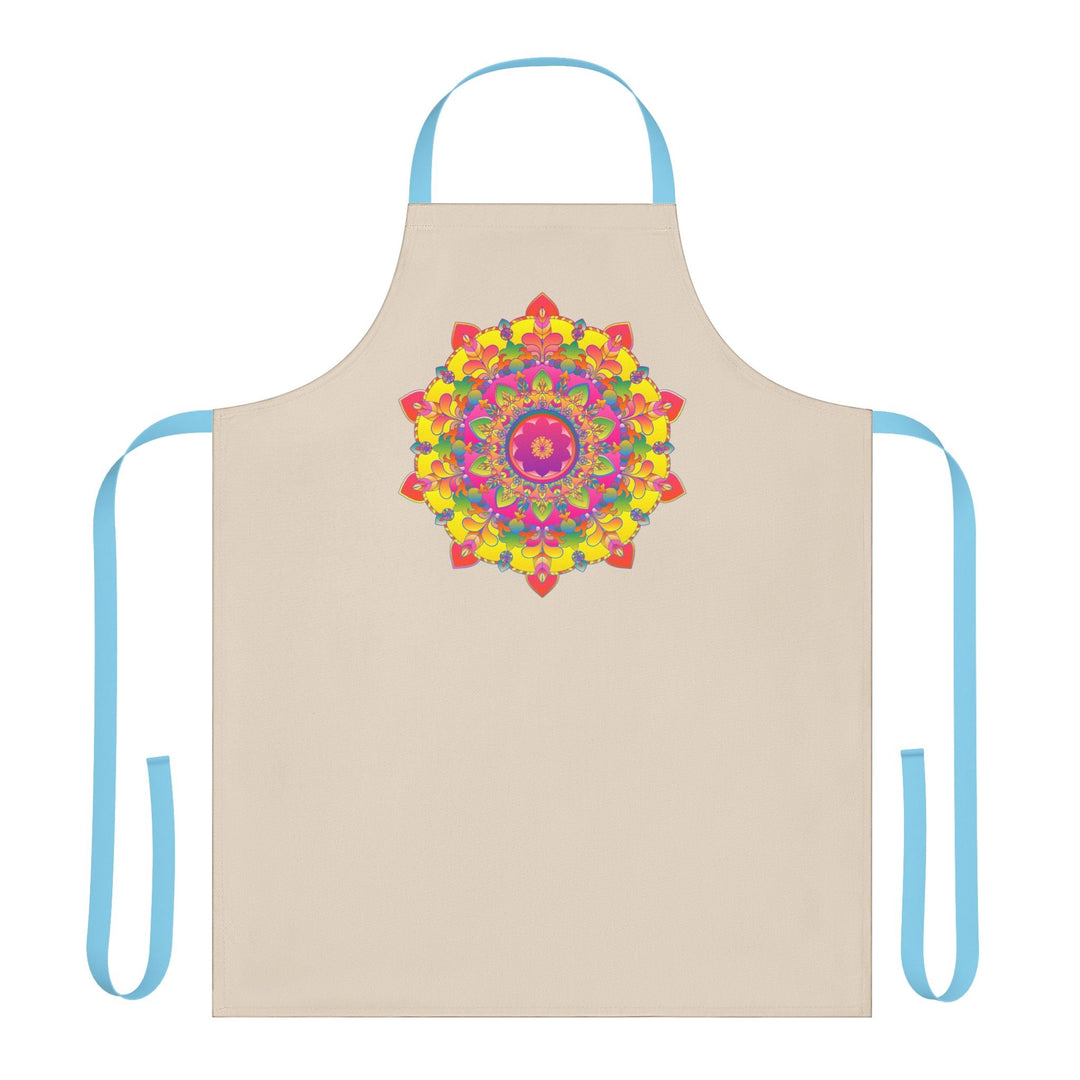 Mandala Art Apron - Colorful Floral Design All Over Prints - Blululi