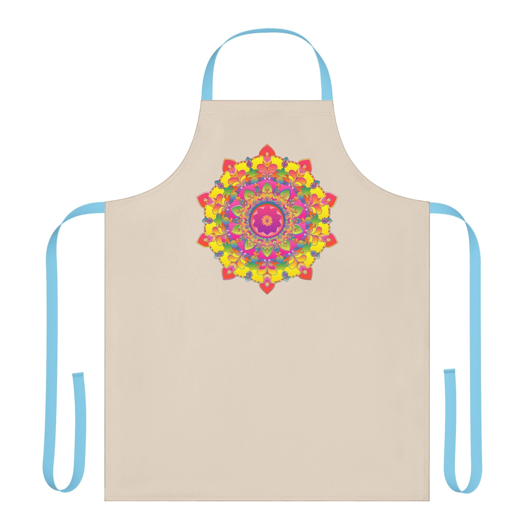 Mandala Art Apron - Colorful Floral Design All Over Prints - Blululi