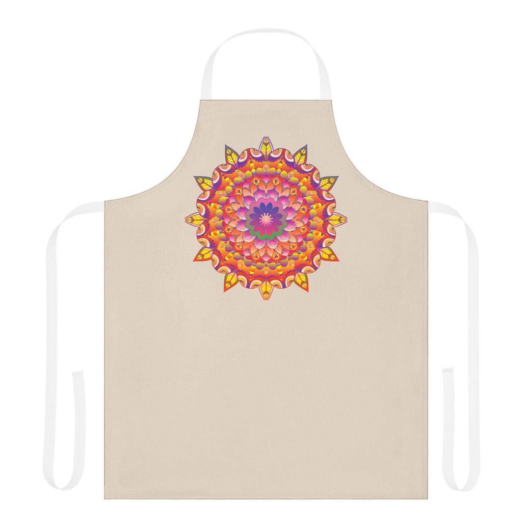 Mandala Art Apron - Colorful Floral Design All Over Prints - Blululi