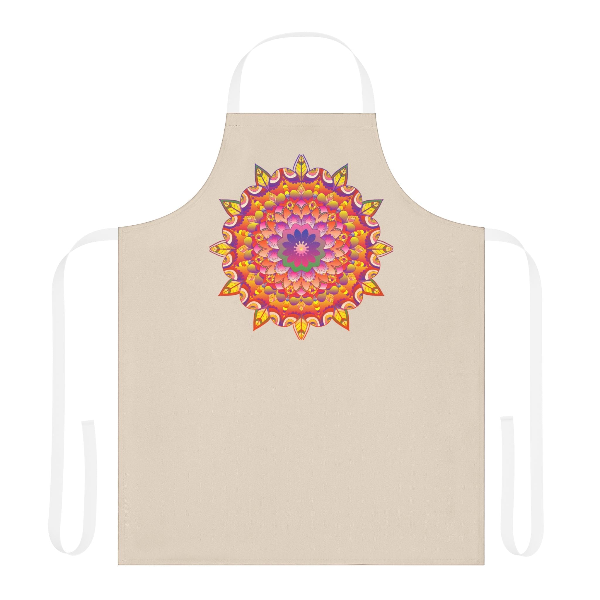 Mandala Art Apron - Colorful Floral Design All Over Prints - Blululi