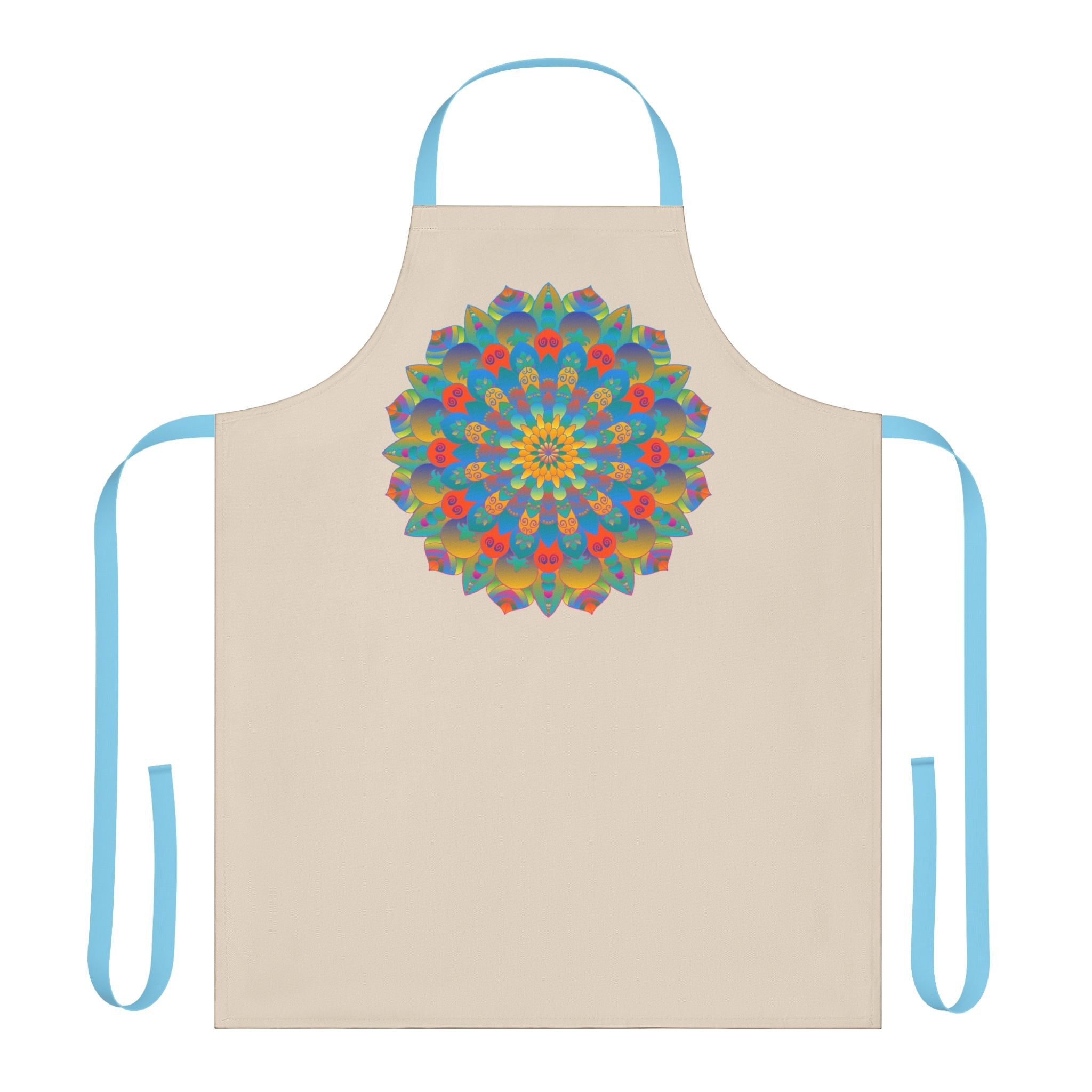 Mandala Art Apron - Colorful Floral Design All Over Prints - Blululi