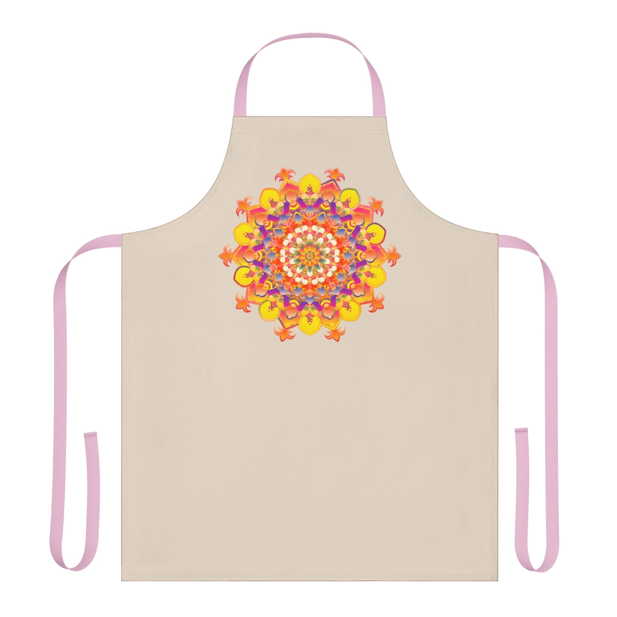 Mandala Art Apron - Colorful Floral Design All Over Prints - Blululi