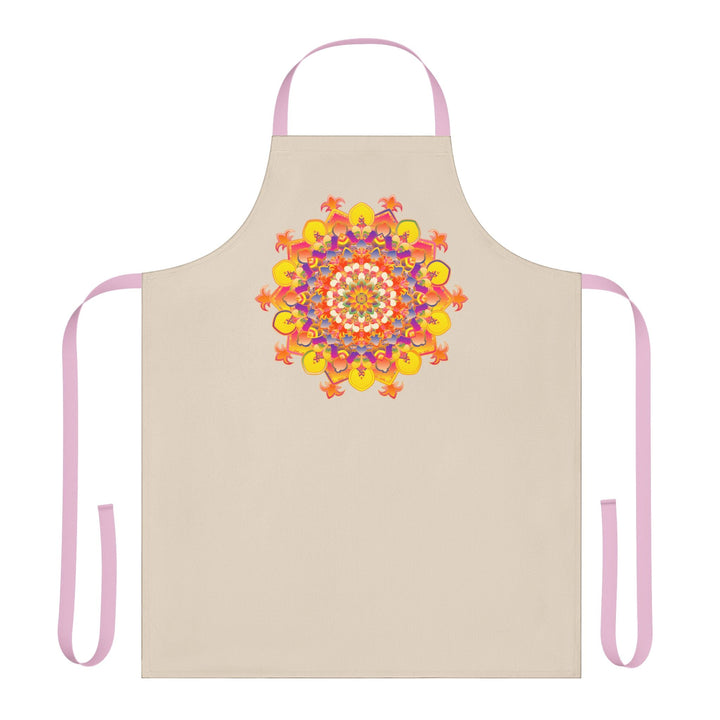 Mandala Art Apron - Colorful Floral Design All Over Prints - Blululi