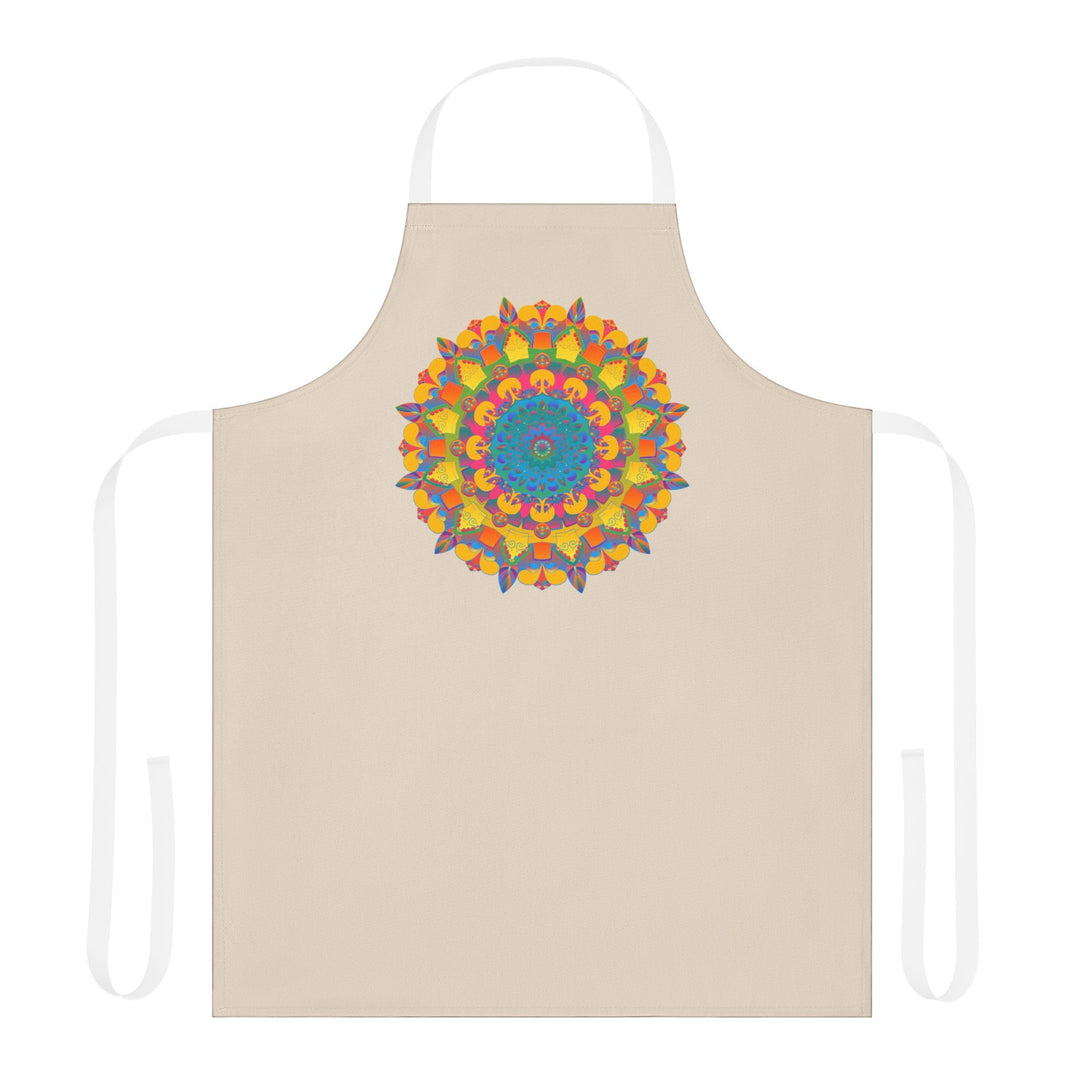 Mandala Art Apron - Colorful Floral Design All Over Prints - Blululi