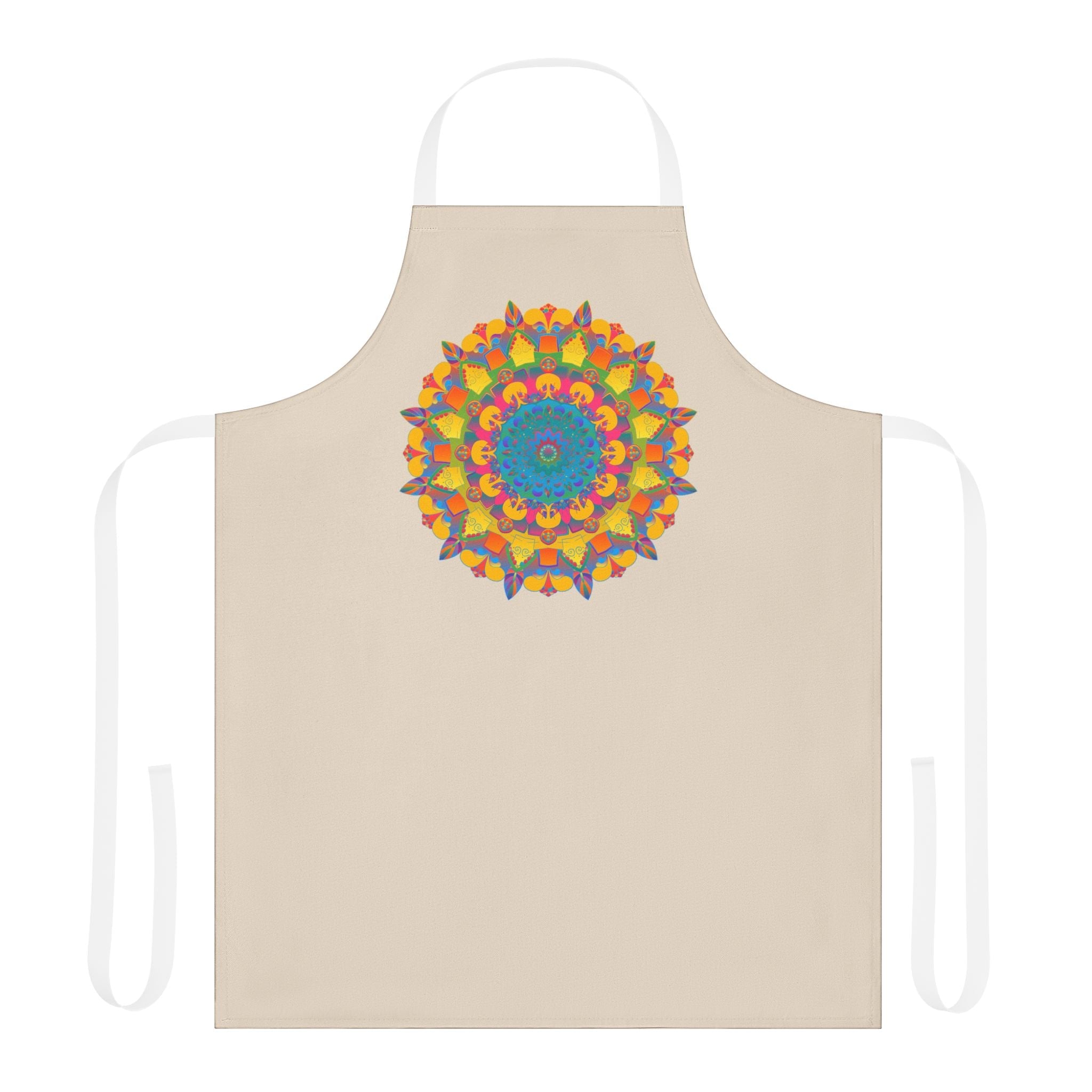 Mandala Art Apron - Colorful Floral Design All Over Prints - Blululi