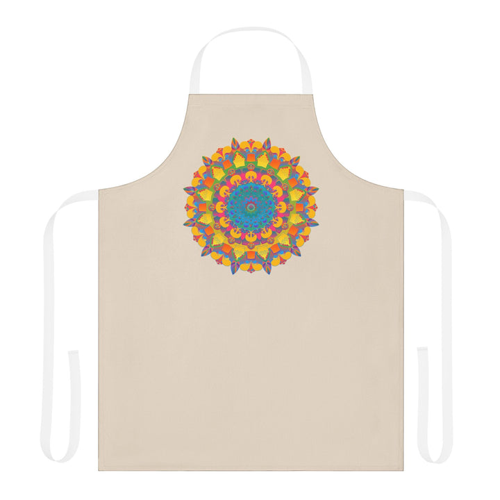 Mandala Art Apron - Colorful Floral Design All Over Prints - Blululi