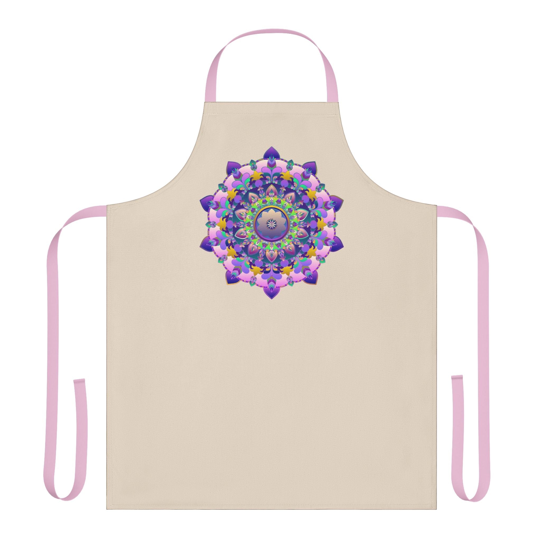 Mandala Art Apron - Colorful Floral Design All Over Prints - Blululi