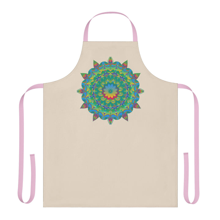 Mandala Art Apron - Colorful Floral Design All Over Prints - Blululi