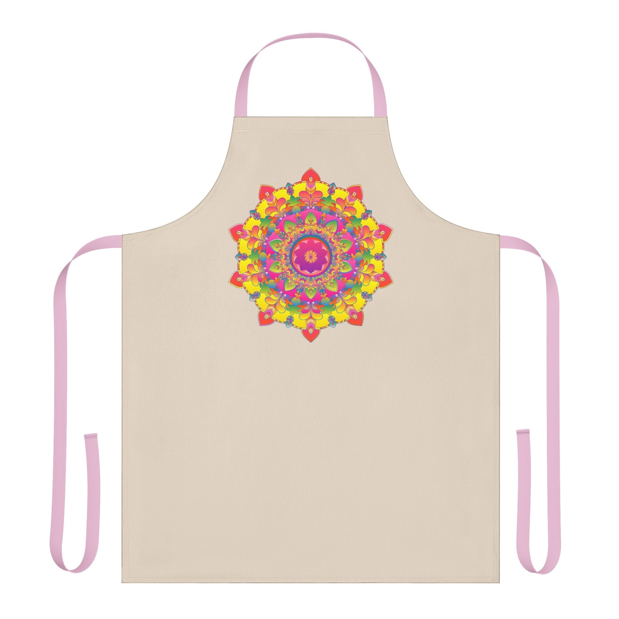 Mandala Art Apron - Colorful Floral Design All Over Prints - Blululi