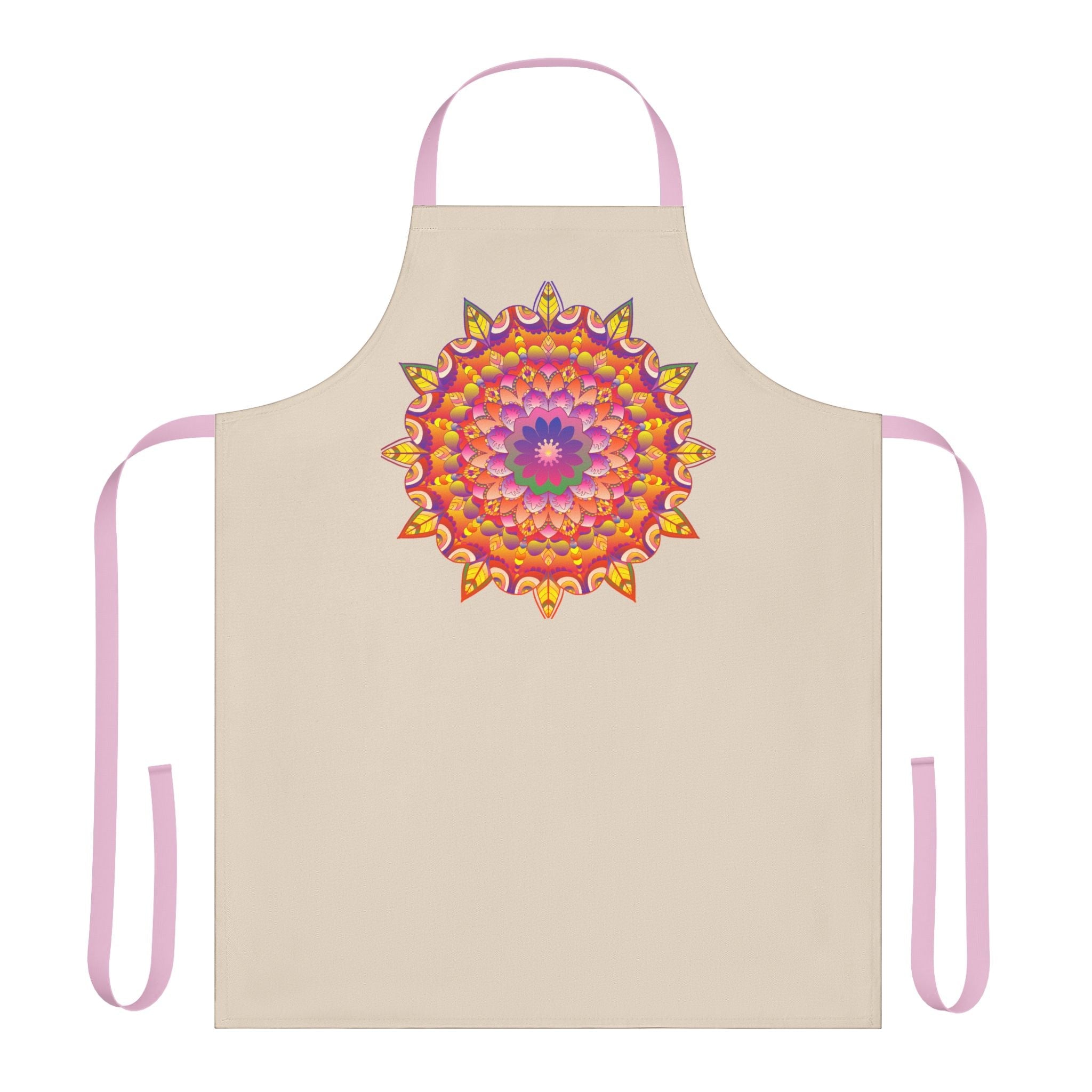 Mandala Art Apron - Colorful Floral Design All Over Prints - Blululi