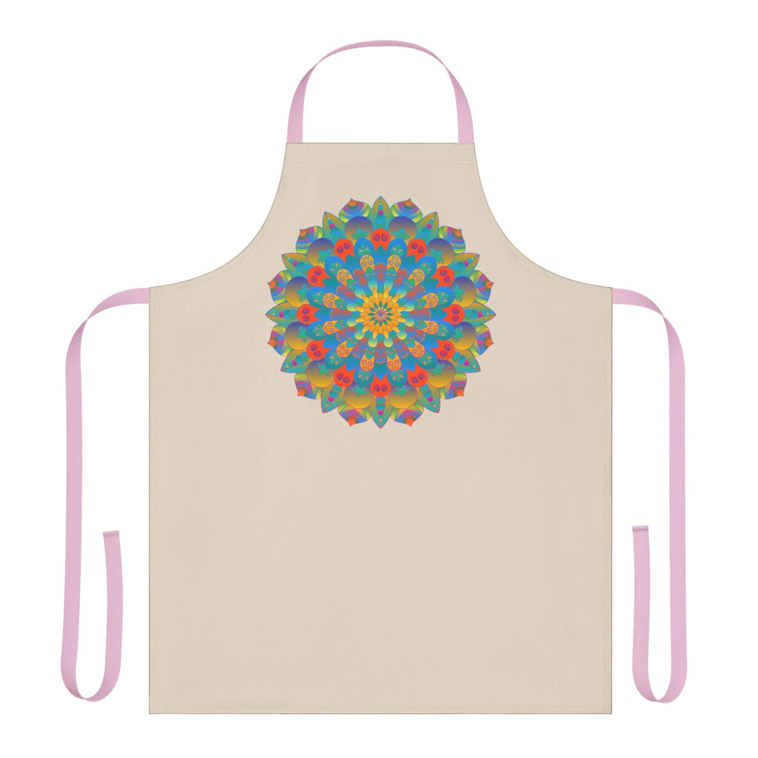 Mandala Art Apron - Colorful Floral Design All Over Prints - Blululi