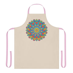 Mandala Art Apron - Colorful Floral Design All Over Prints - Blululi