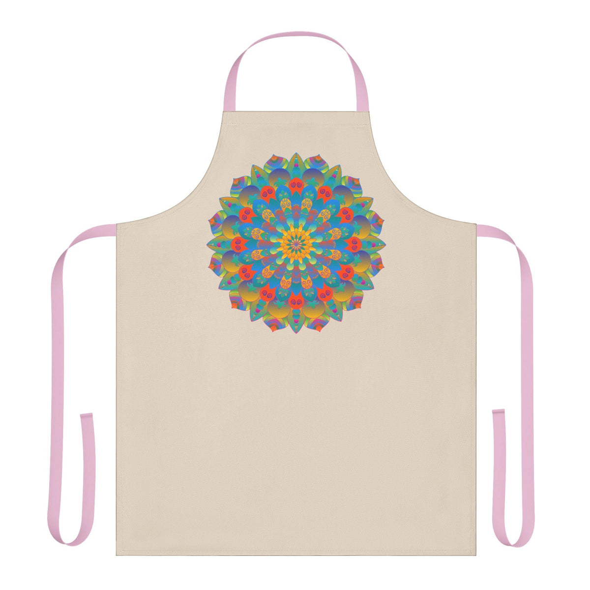 Mandala Art Apron - Colorful Floral Design All Over Prints - Blululi