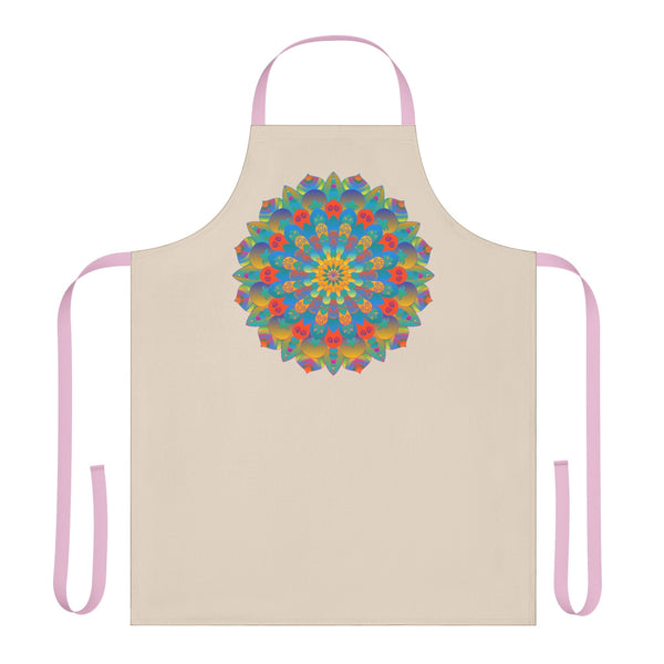 Mandala Art Apron - Colorful Floral Design All Over Prints - Blululi