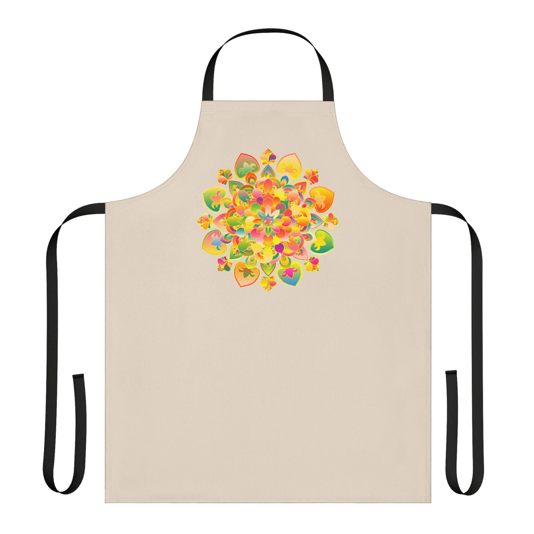 Mandala Art Apron - Colorful Floral Design All Over Prints - Blululi