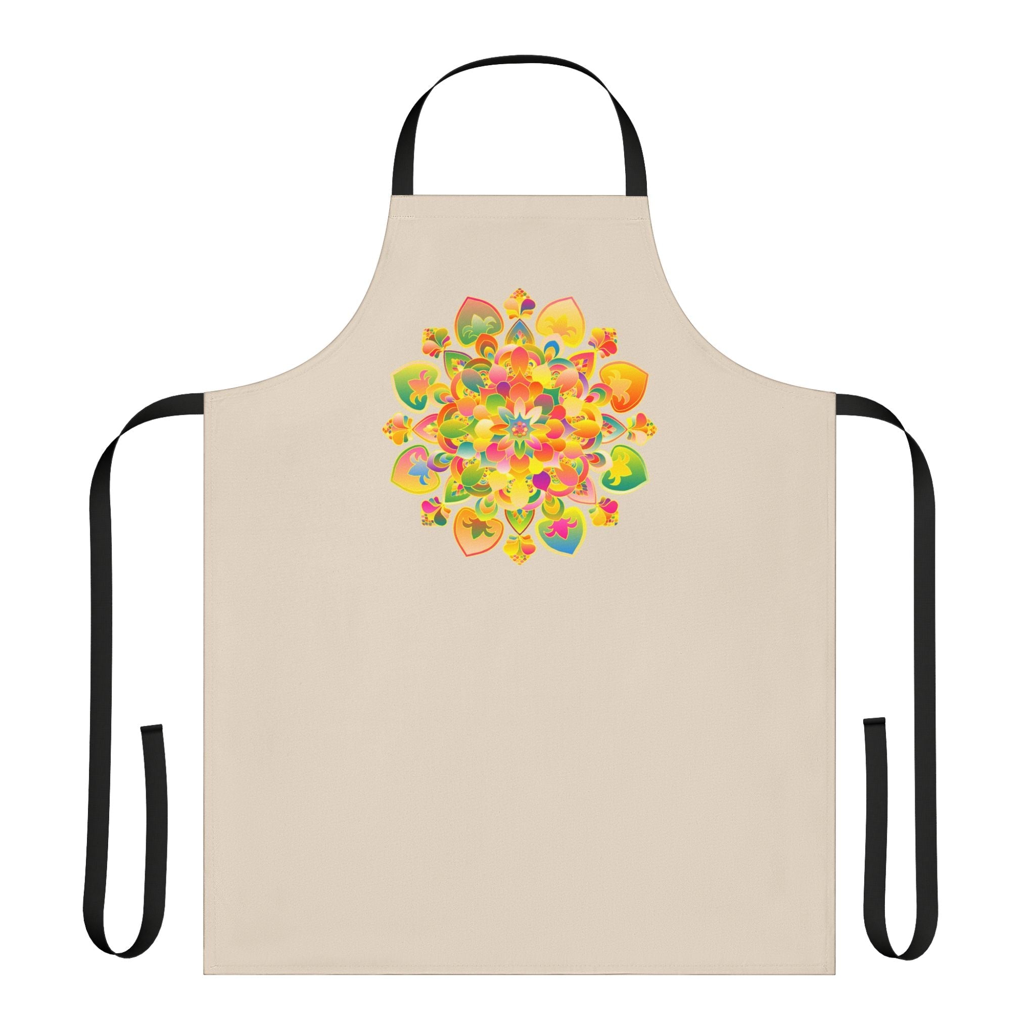 Mandala Art Apron - Colorful Floral Design All Over Prints - Blululi