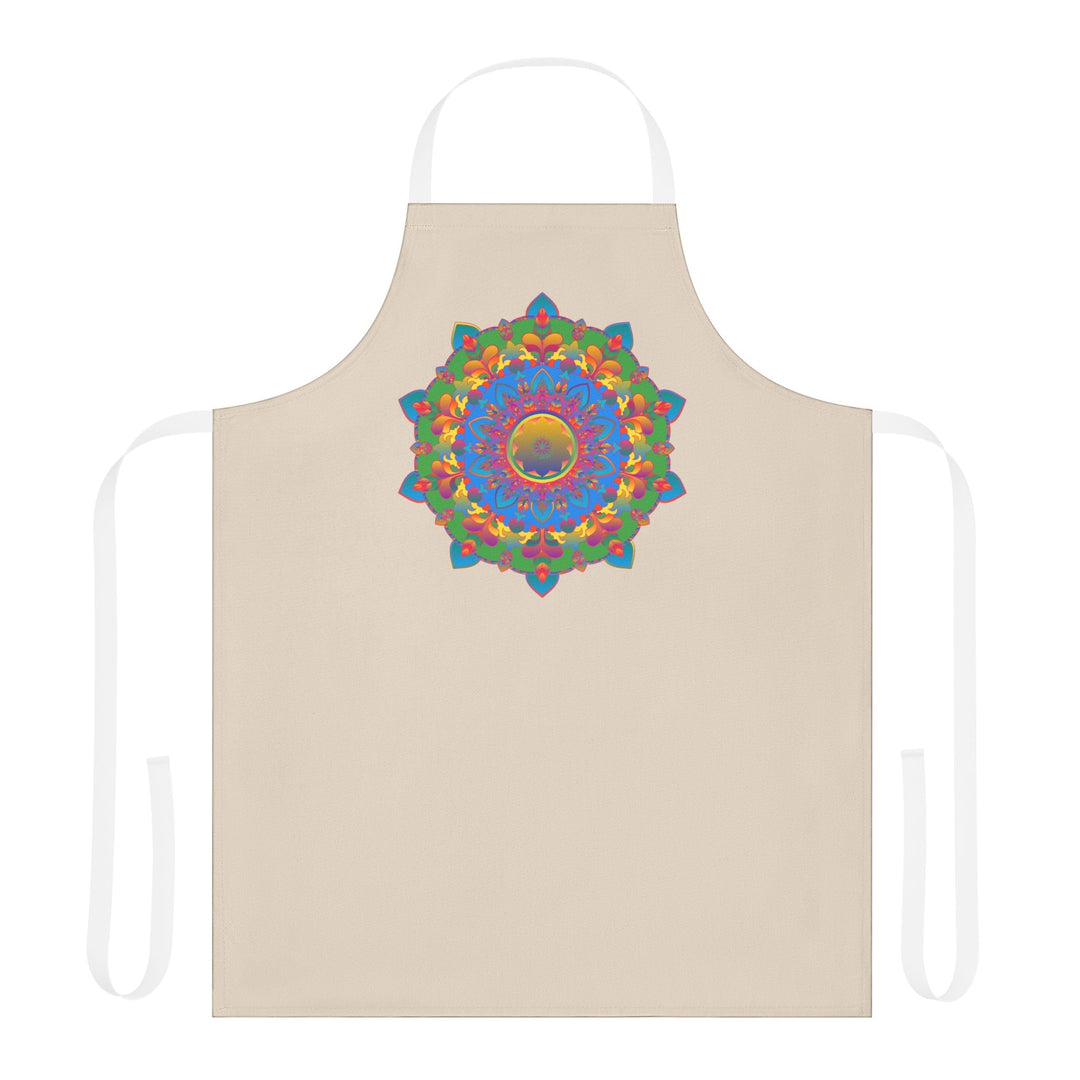 Mandala Art Apron - Colorful Floral Design All Over Prints - Blululi