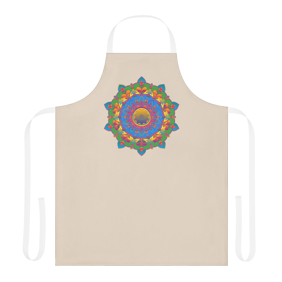 Mandala Art Apron - Colorful Floral Design All Over Prints - Blululi