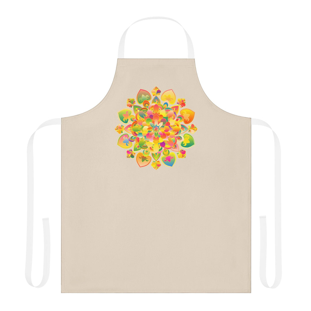 Mandala Art Apron - Colorful Floral Design All Over Prints - Blululi