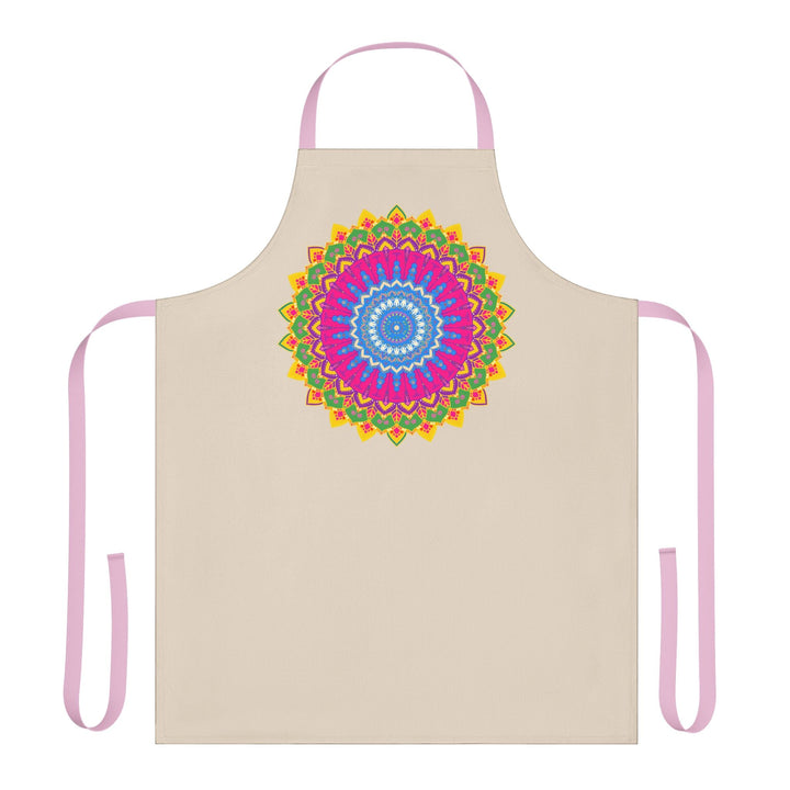 Mandala Art Apron - Colorful Floral Design All Over Prints - Blululi