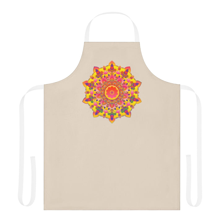 Mandala Art Apron - Colorful Floral Design All Over Prints - Blululi