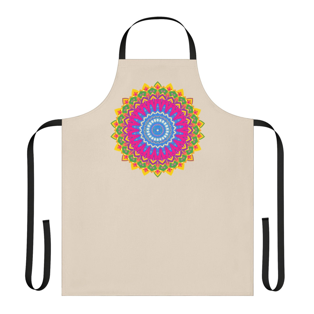 Mandala Art Apron - Colorful Floral Design All Over Prints - Blululi