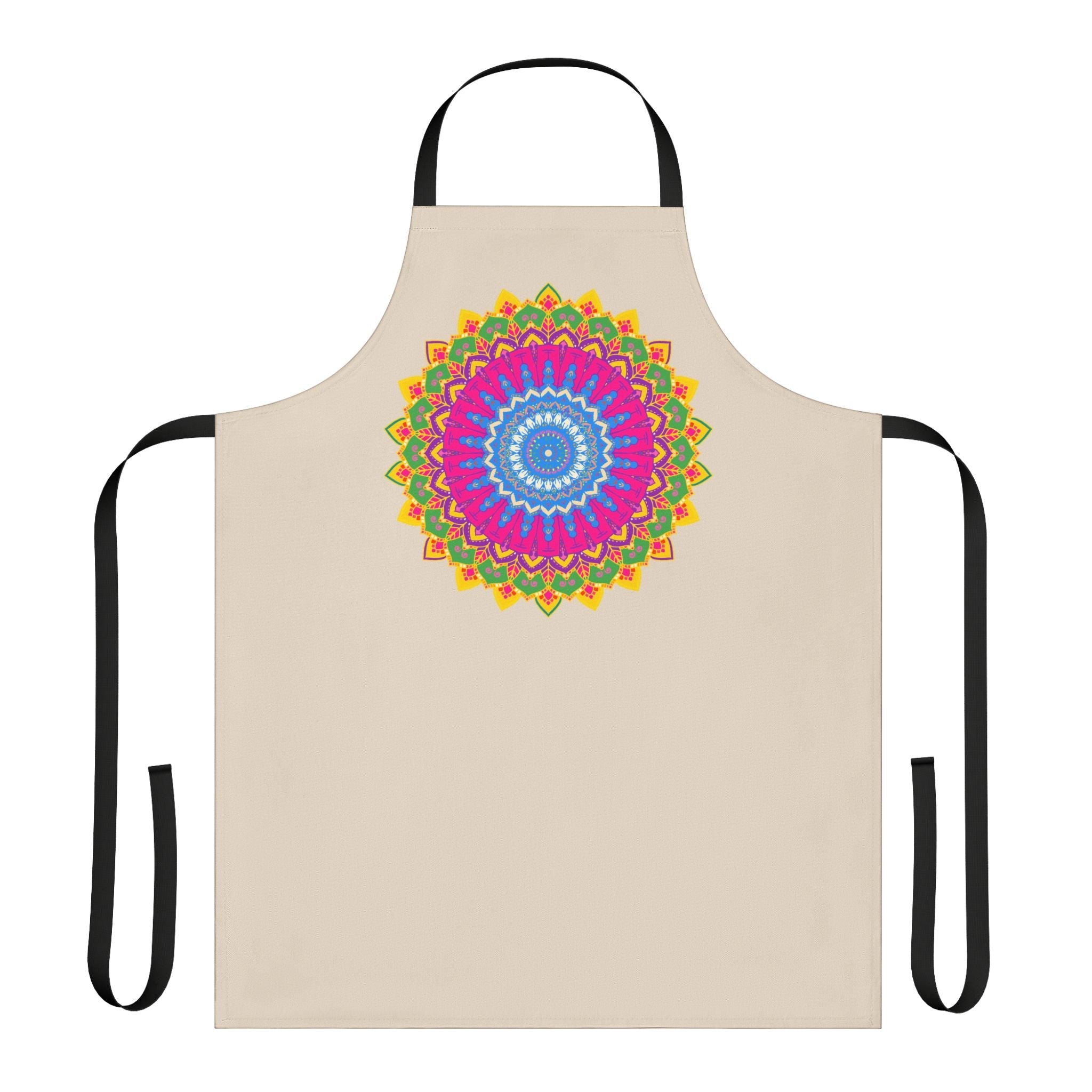 Mandala Art Apron - Colorful Floral Design All Over Prints - Blululi