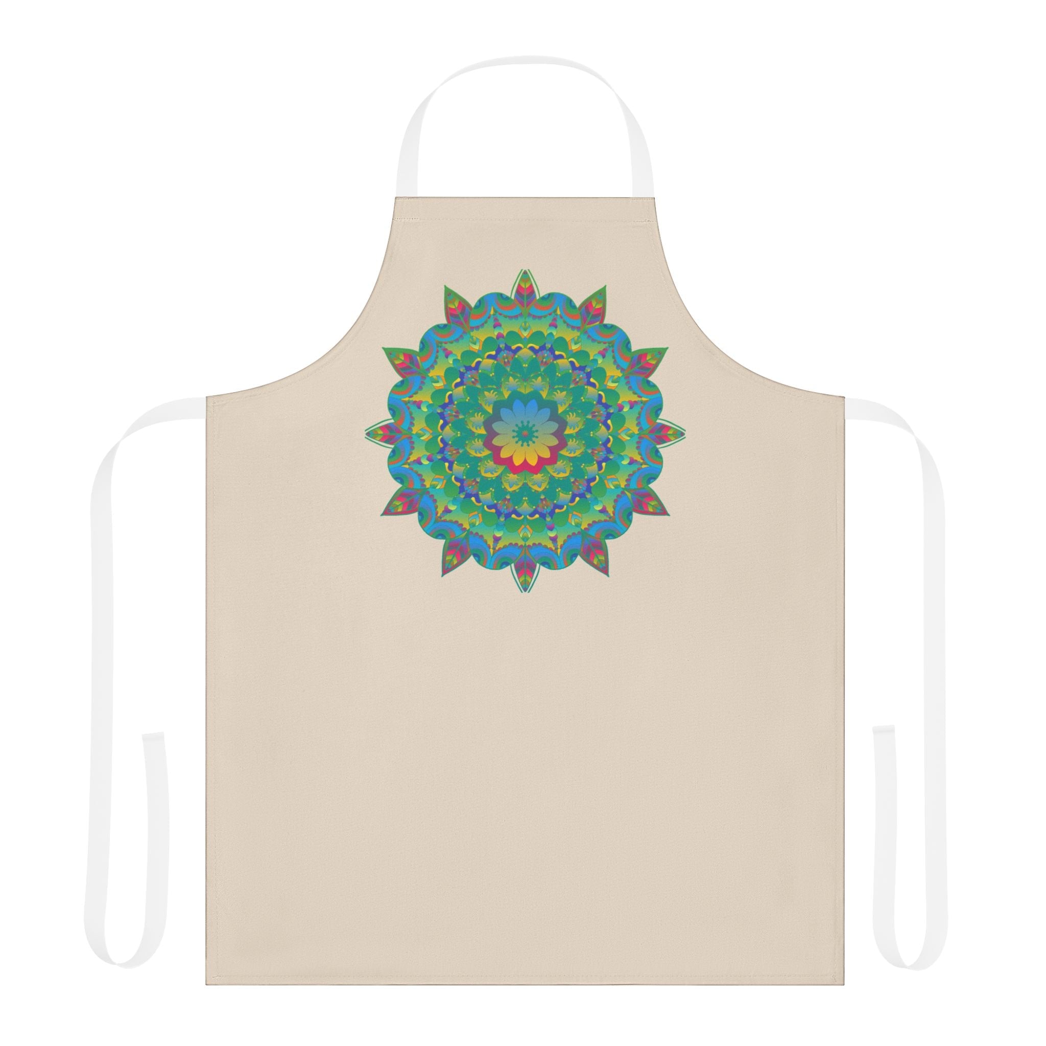 Mandala Art Apron - Colorful Floral Design All Over Prints - Blululi