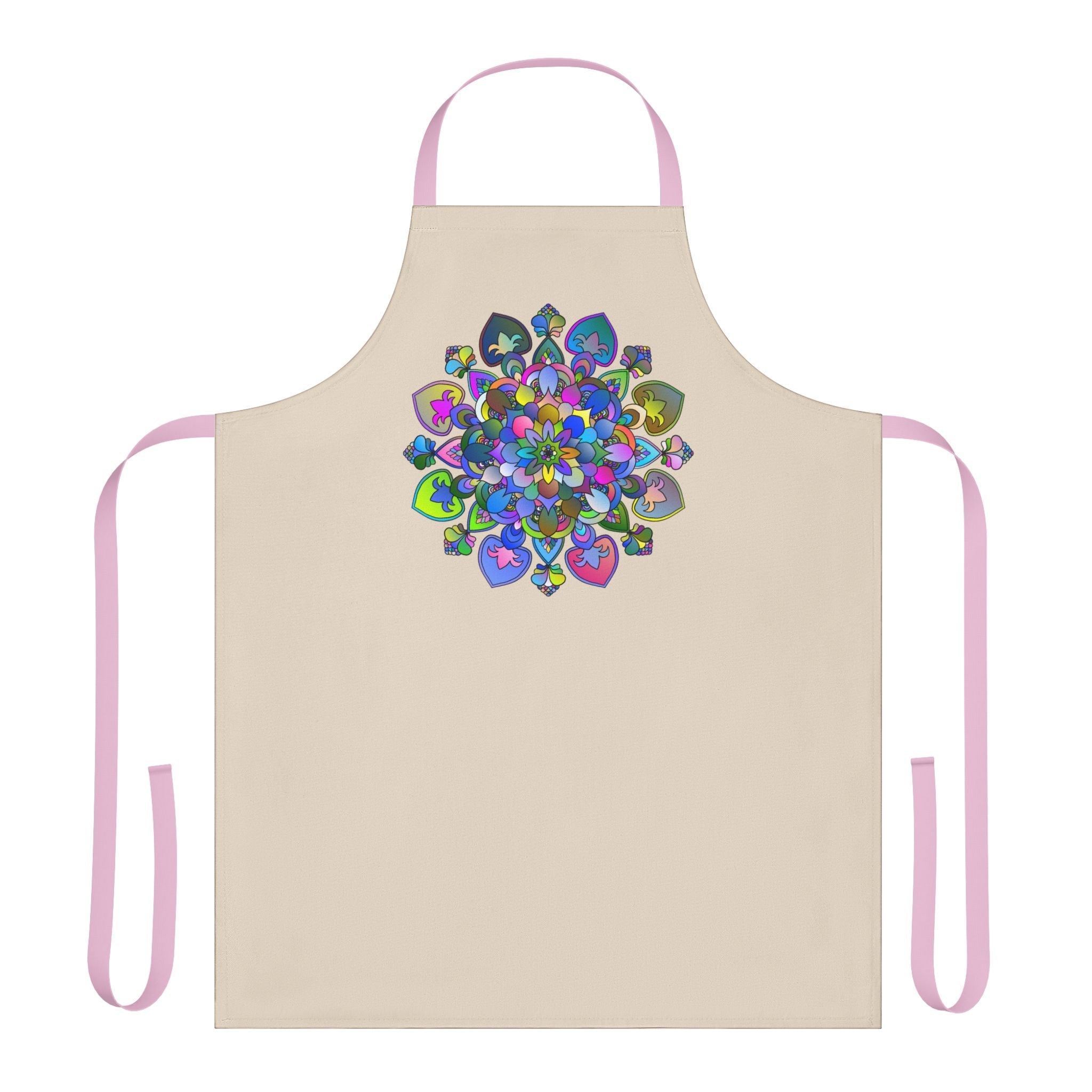 Mandala Art Apron - Colorful Floral Design All Over Prints - Blululi