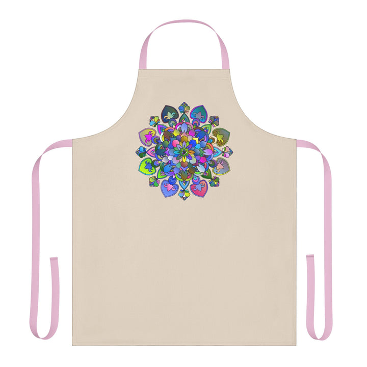 Mandala Art Apron - Colorful Floral Design All Over Prints - Blululi