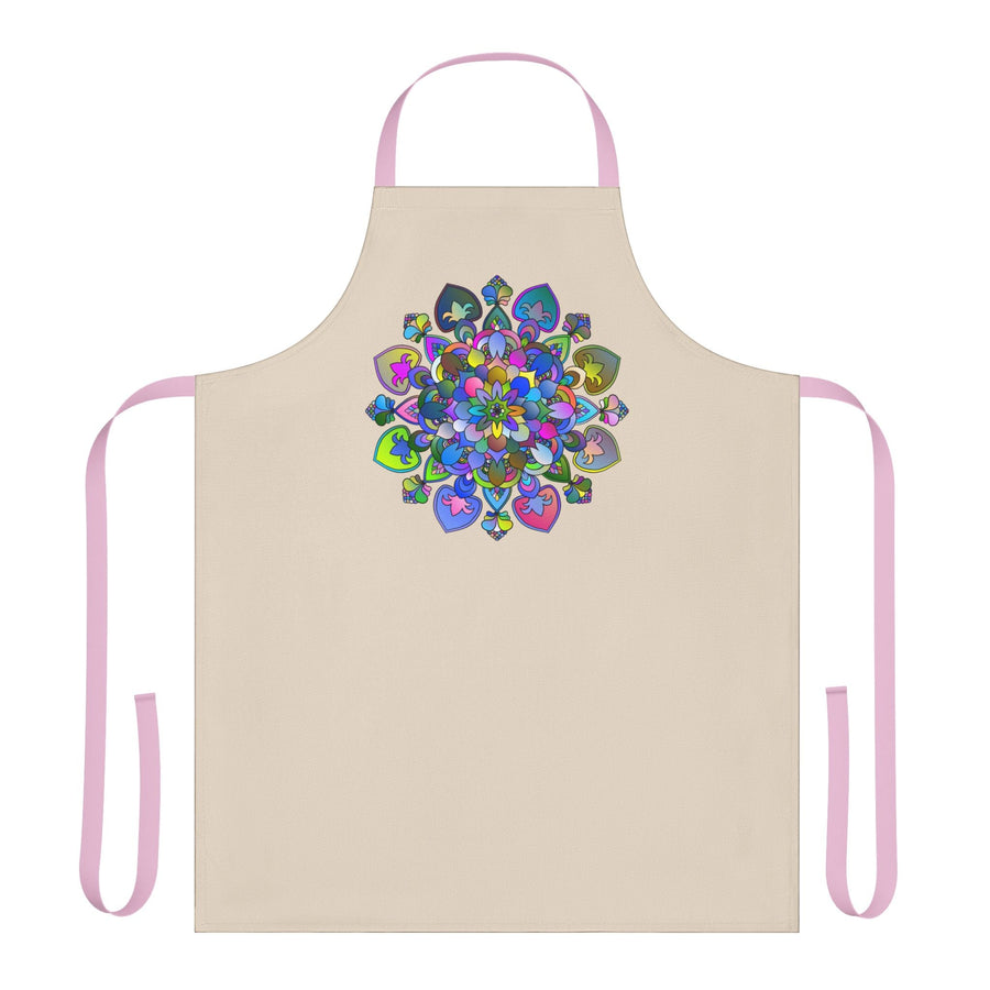 Mandala Art Apron - Colorful Floral Design All Over Prints - Blululi