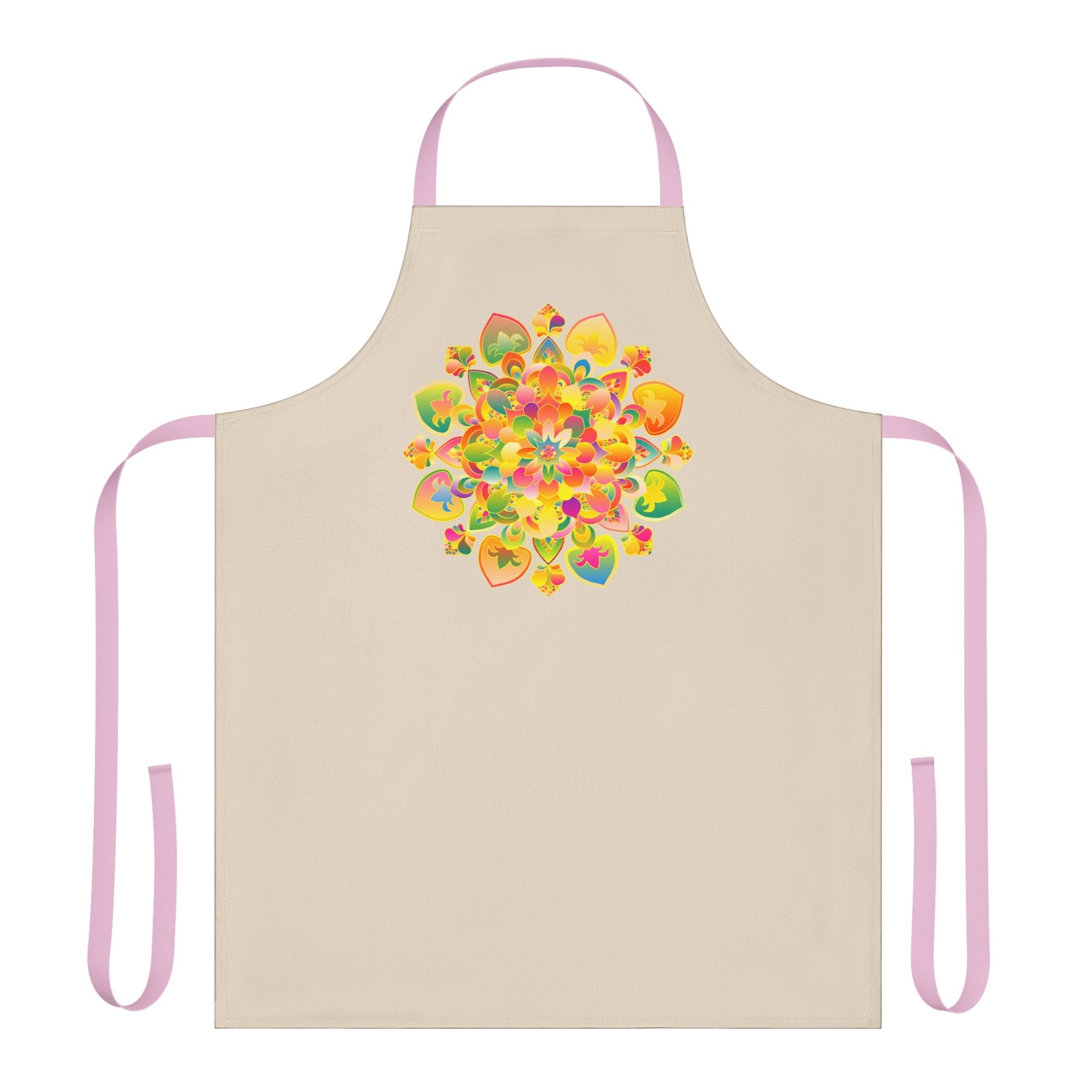 Mandala Art Apron - Colorful Floral Design All Over Prints - Blululi