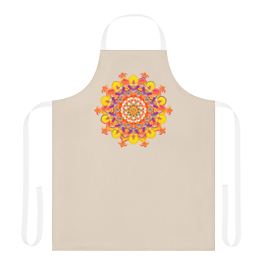 Mandala Art Apron - Colorful Floral Design All Over Prints - Blululi