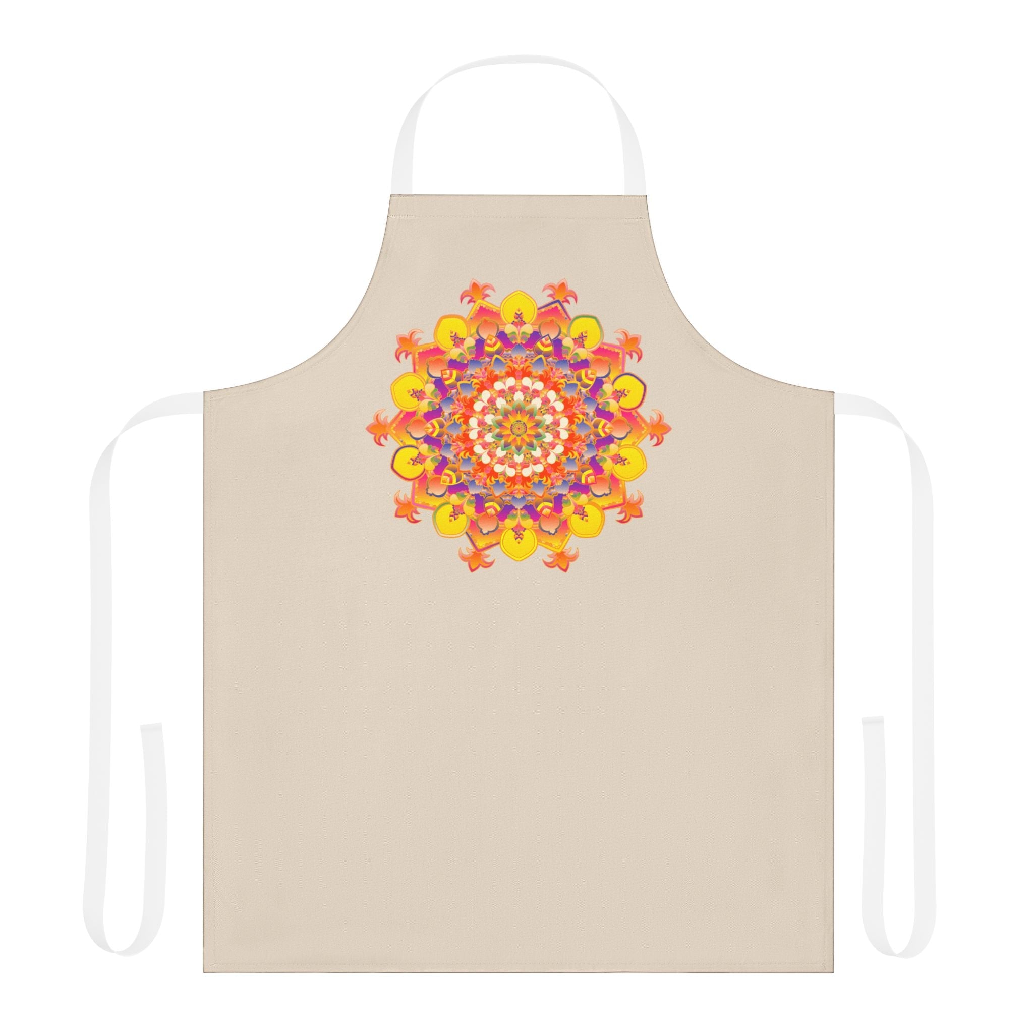 Mandala Art Apron - Colorful Floral Design All Over Prints - Blululi