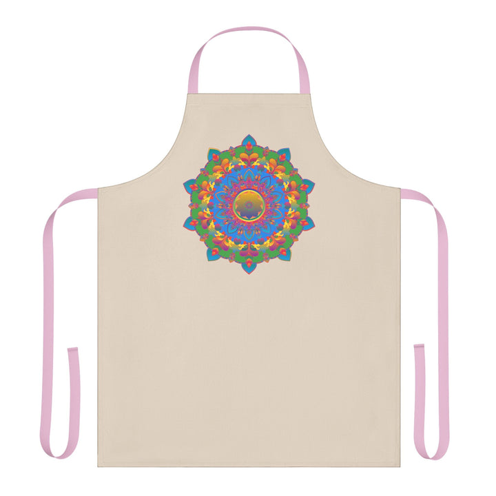 Mandala Art Apron - Colorful Floral Design All Over Prints - Blululi