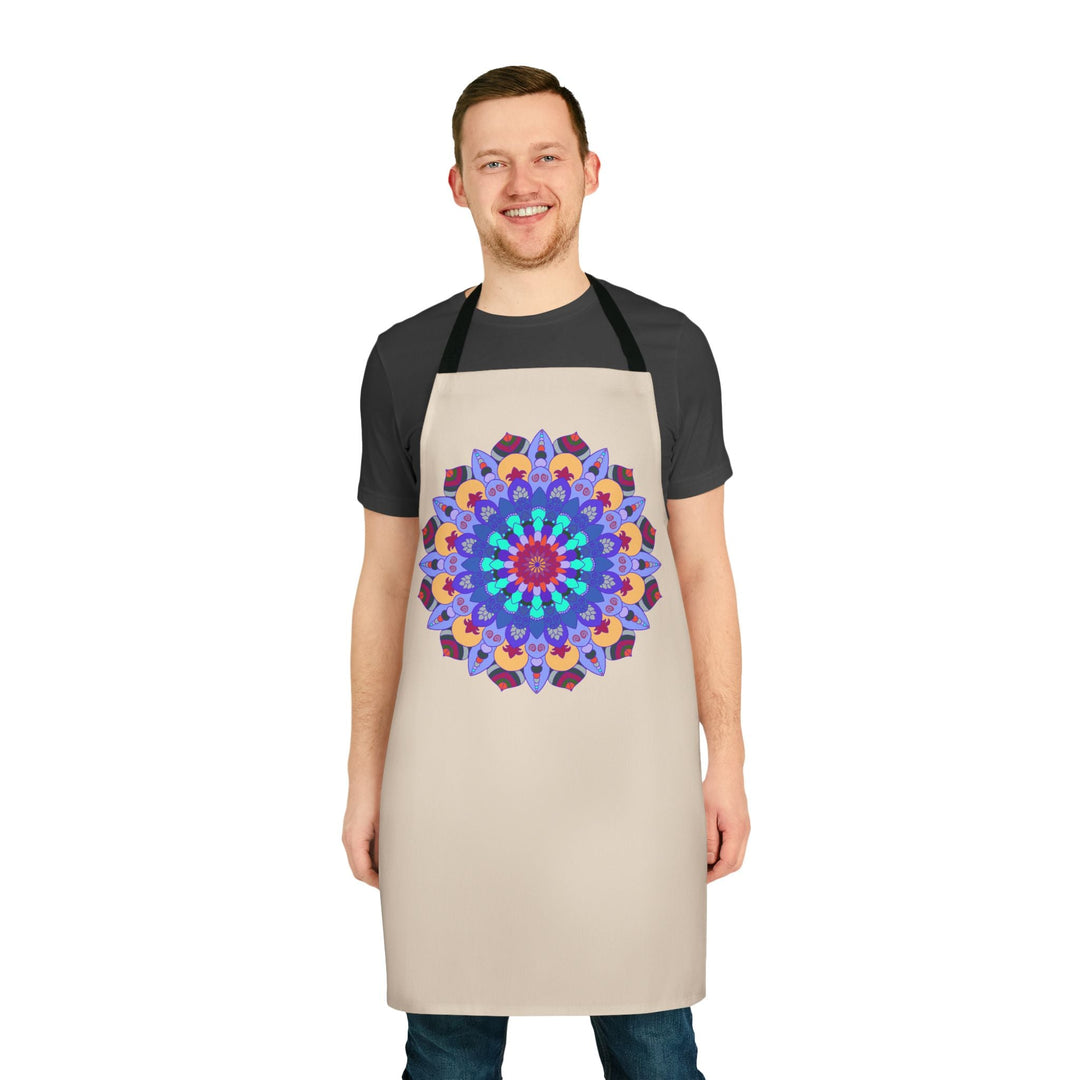 Mandala Art Apron - Colorful Floral Design All Over Prints - Blululi