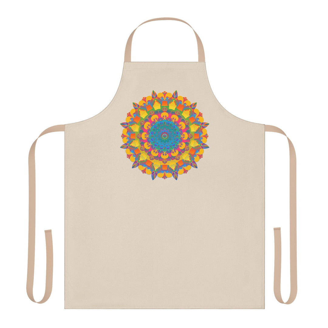 Mandala Art Apron - Colorful Floral Design All Over Prints - Blululi