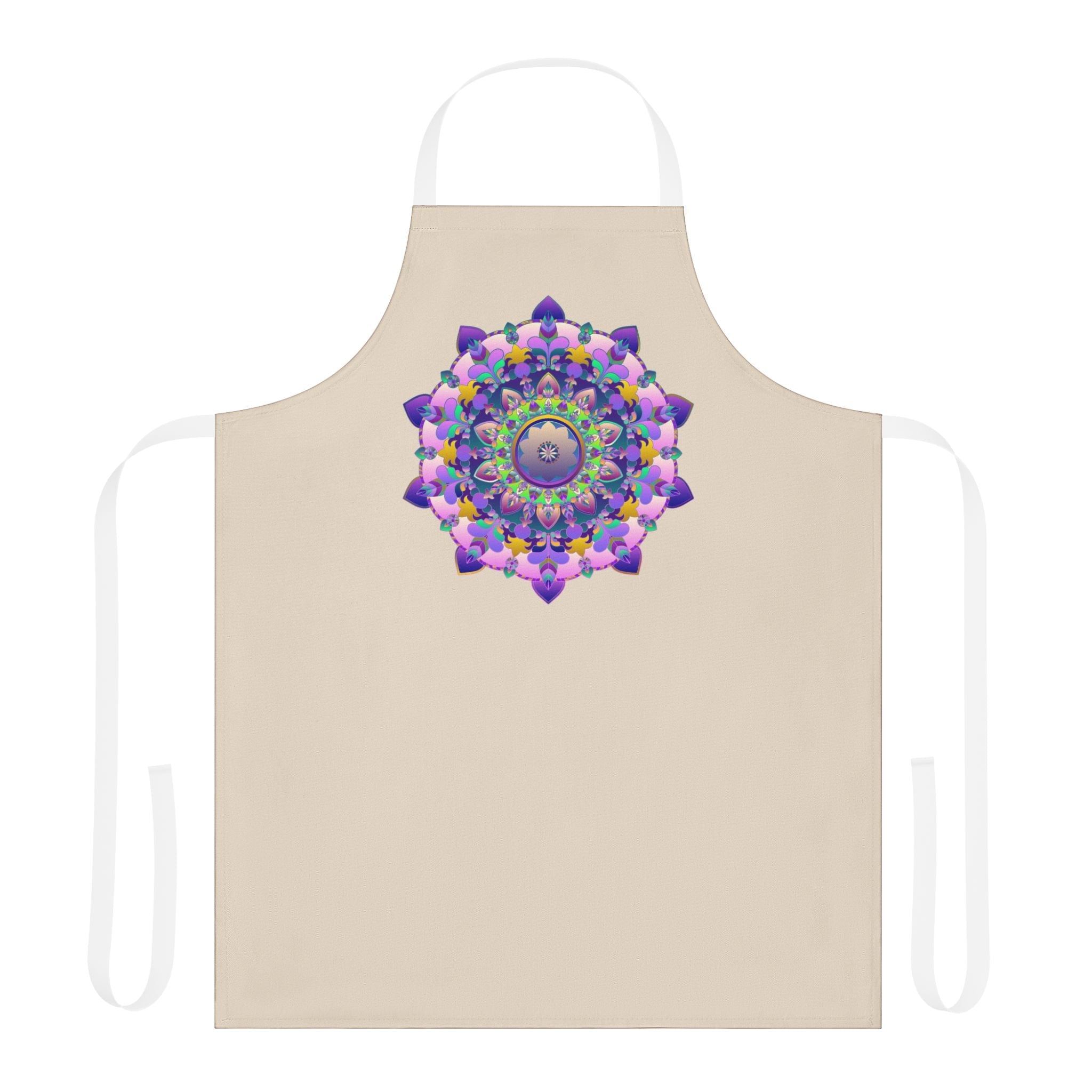 Mandala Art Apron - Colorful Floral Design All Over Prints - Blululi