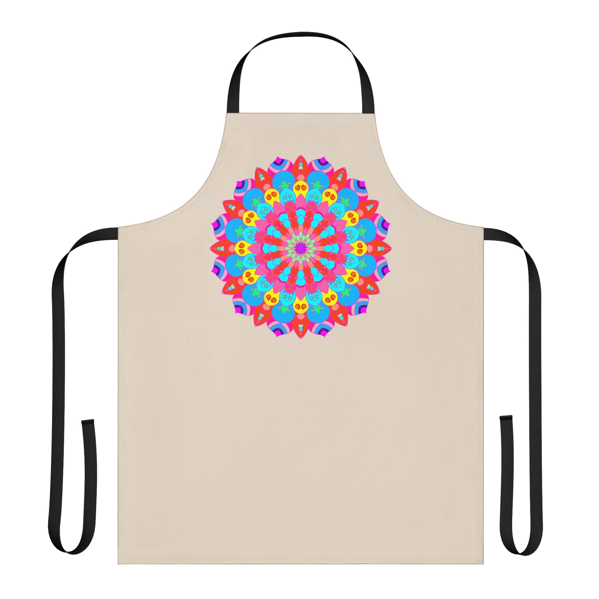 Mandala Art Apron - Colorful Floral Design All Over Prints - Blululi