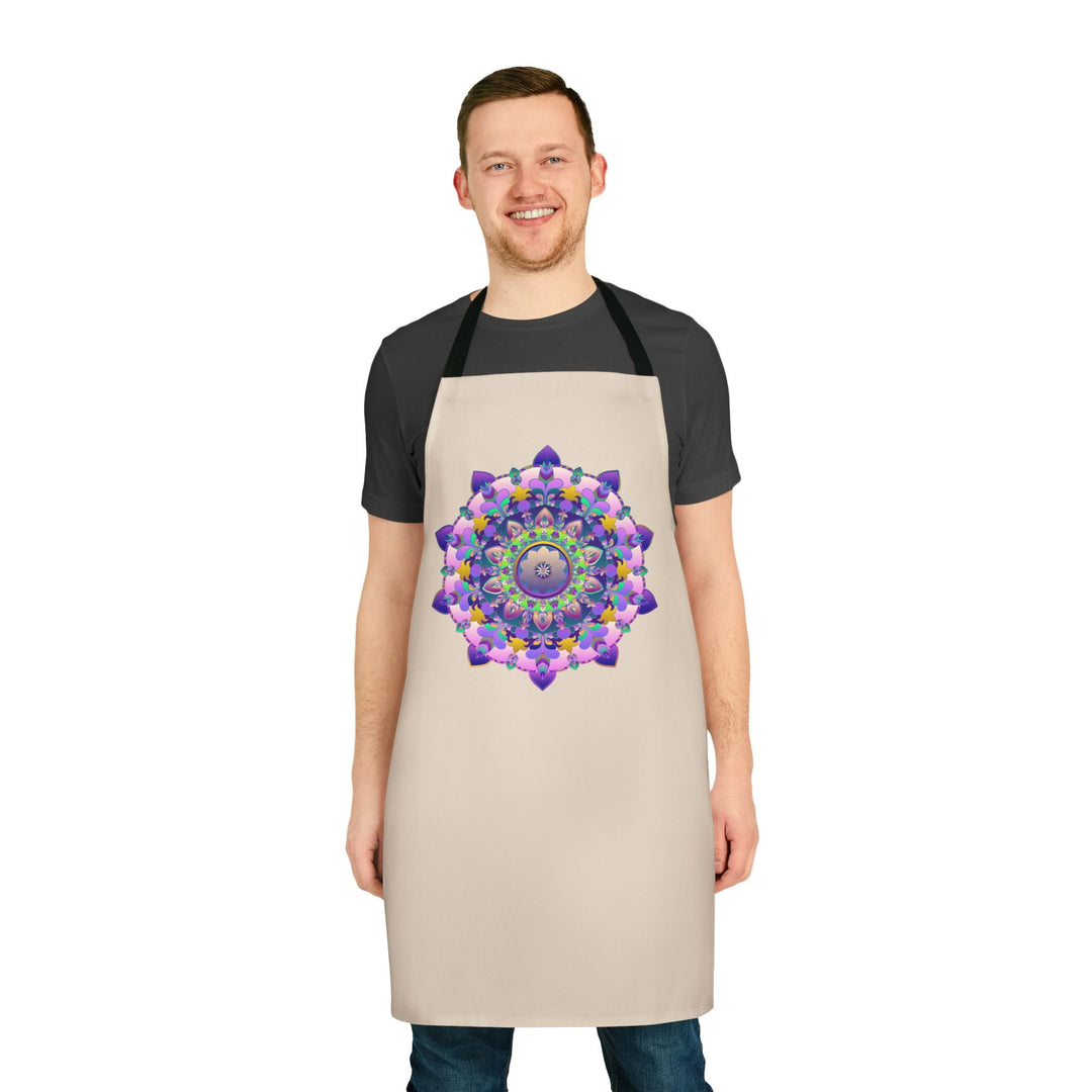 Mandala Art Apron - Colorful Floral Design All Over Prints - Blululi