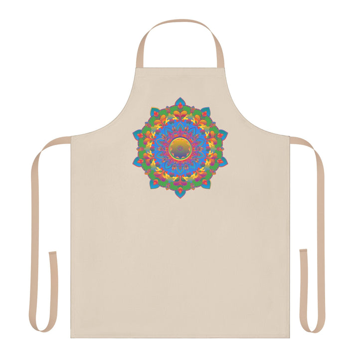 Mandala Art Apron - Colorful Floral Design All Over Prints - Blululi