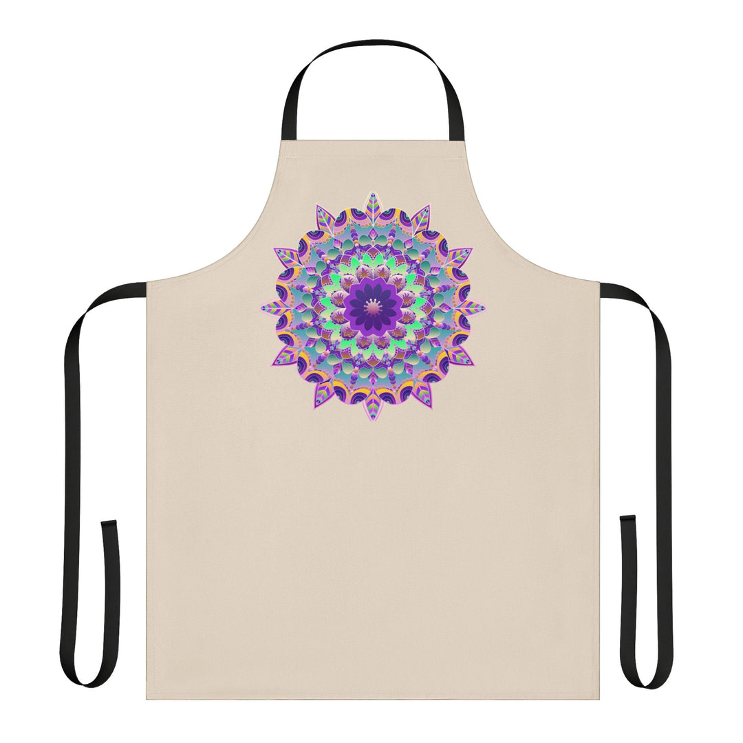 Mandala Art Apron - Colorful Floral Design All Over Prints - Blululi