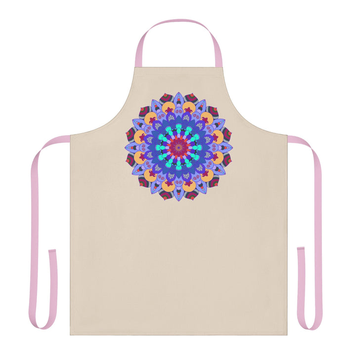 Mandala Art Apron - Colorful Floral Design All Over Prints - Blululi