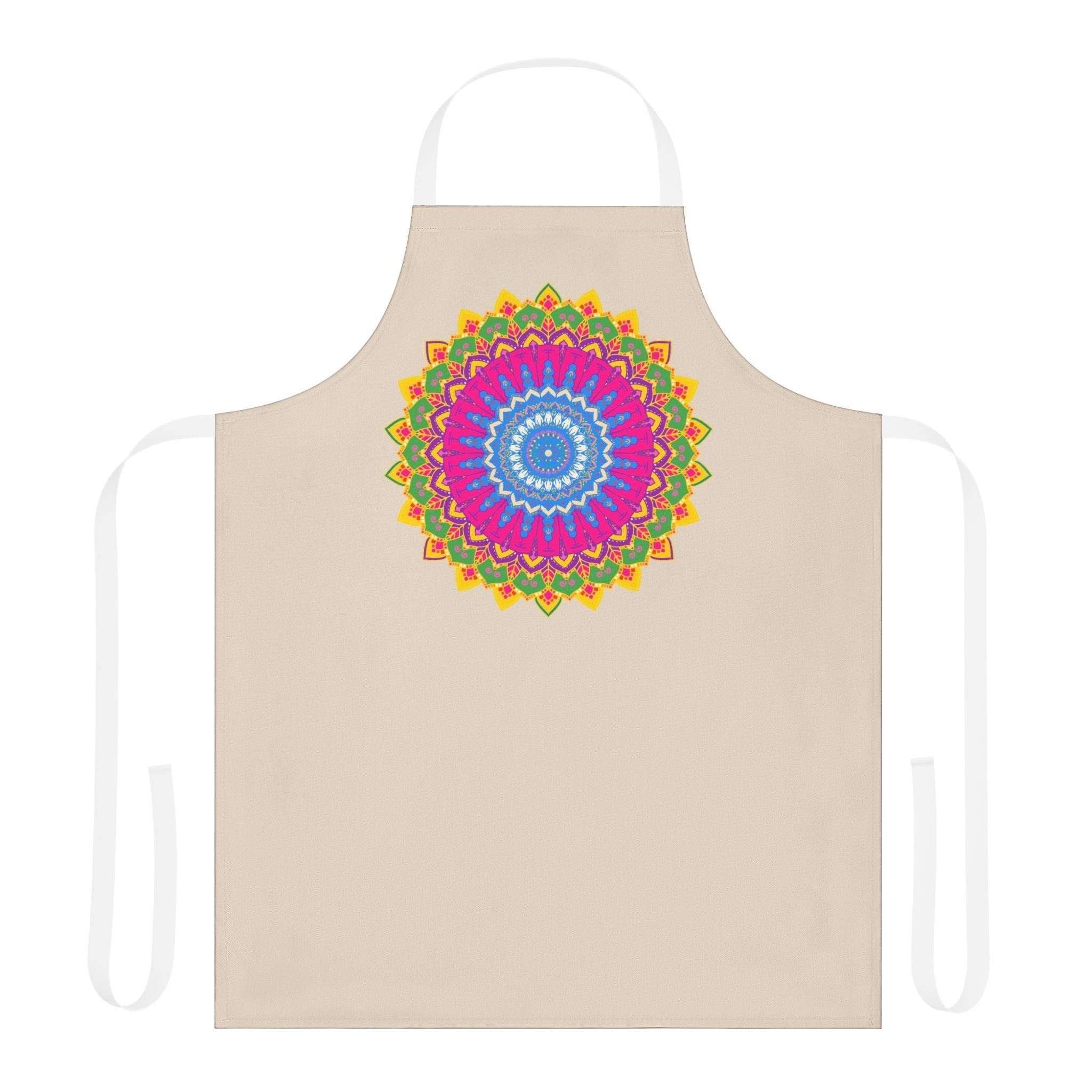 Mandala Art Apron - Colorful Floral Design All Over Prints - Blululi