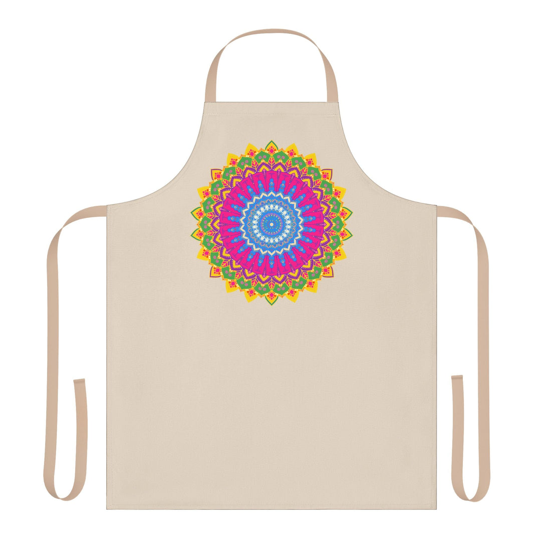 Mandala Art Apron - Colorful Floral Design All Over Prints - Blululi