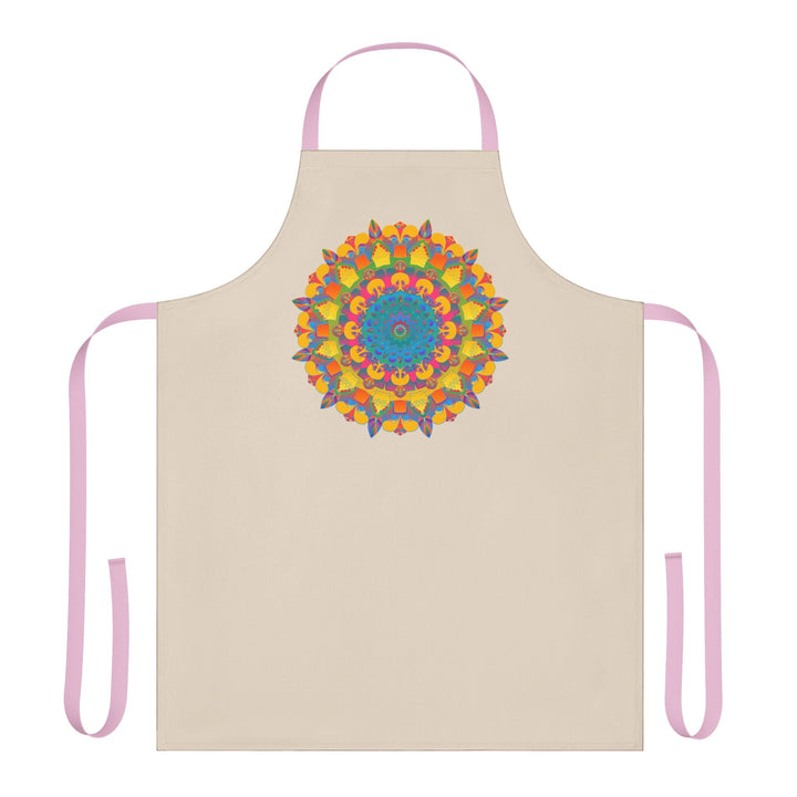 Mandala Art Apron - Colorful Floral Design All Over Prints - Blululi